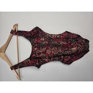 90s By George Floral One-Piece Swimsuit Body suit size 34 or small